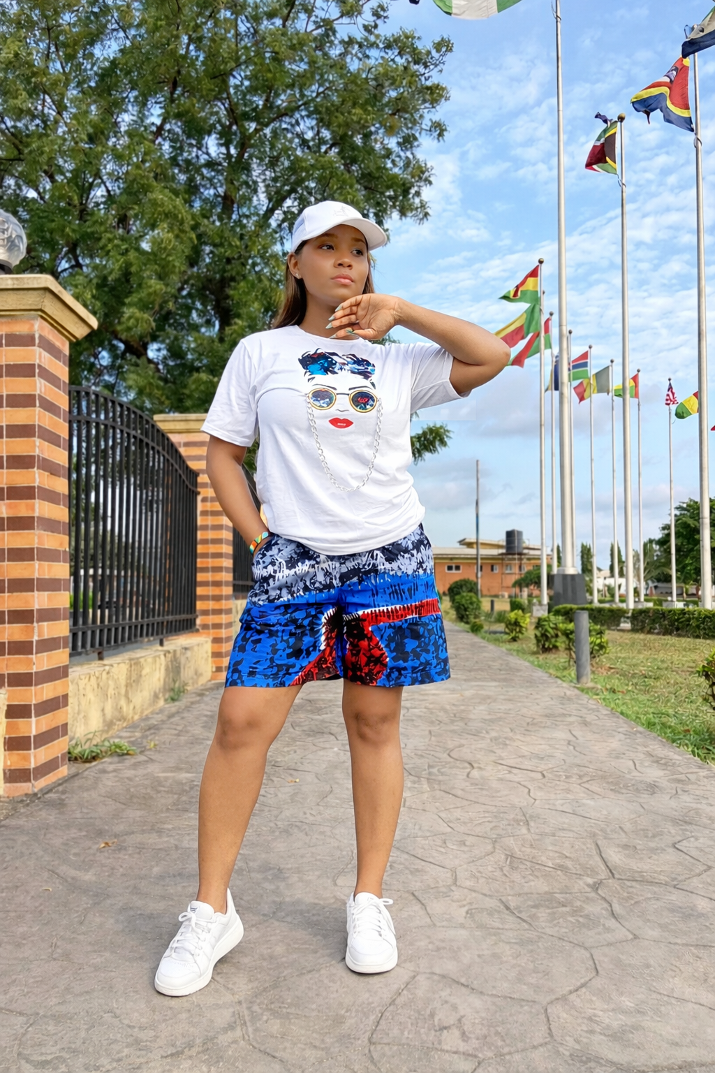 DARA Afrocentric T-Shirt & Ankara Shorts Set
