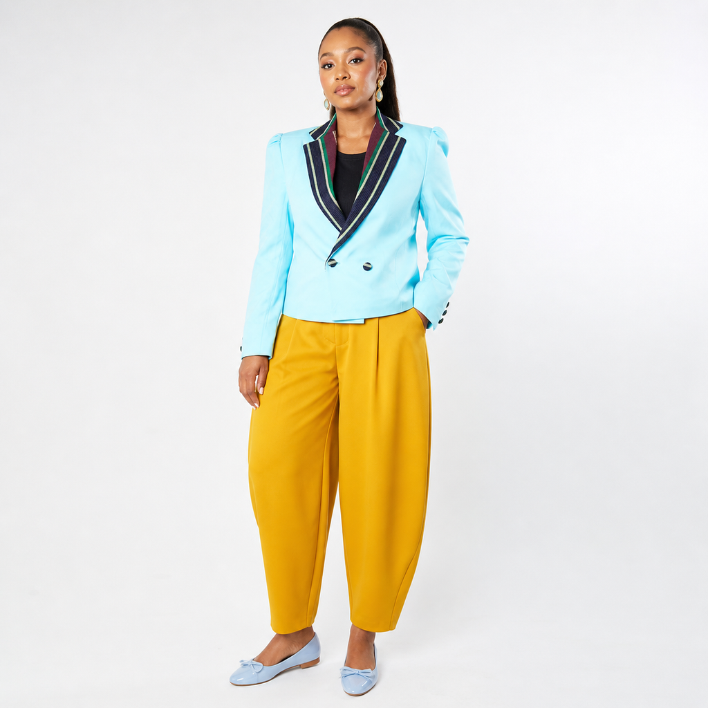 Ebun Jacket | Modern Blazer with Yoruba Aso-Oke | African Luxury Fashion