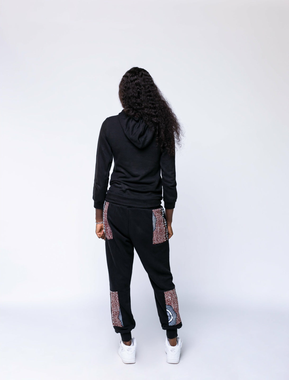 Black Ankara Unisex Tracksuit Set