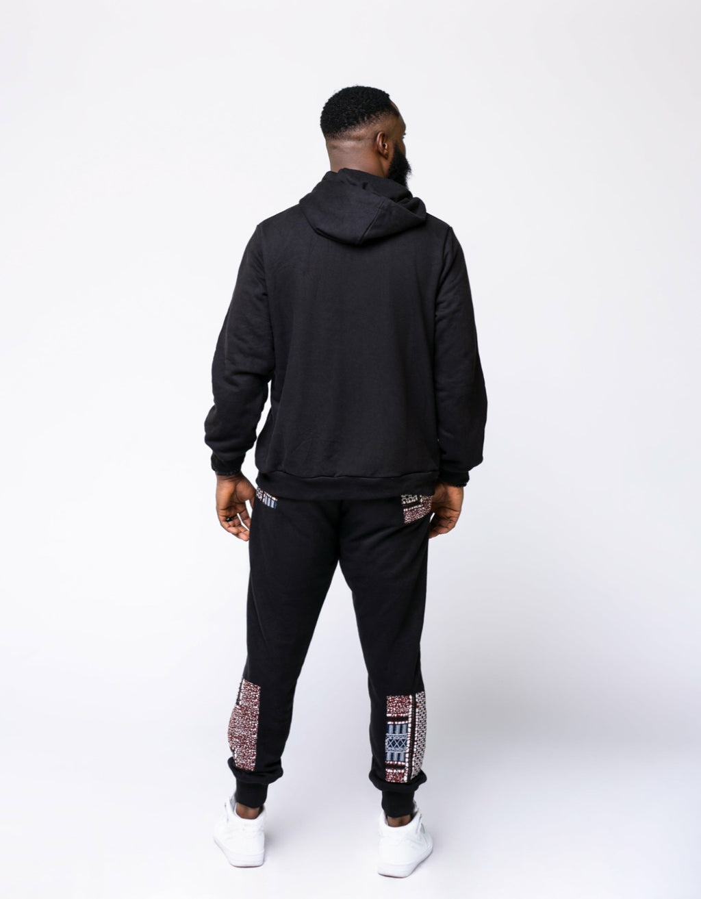 Black Ankara Unisex Tracksuit Set