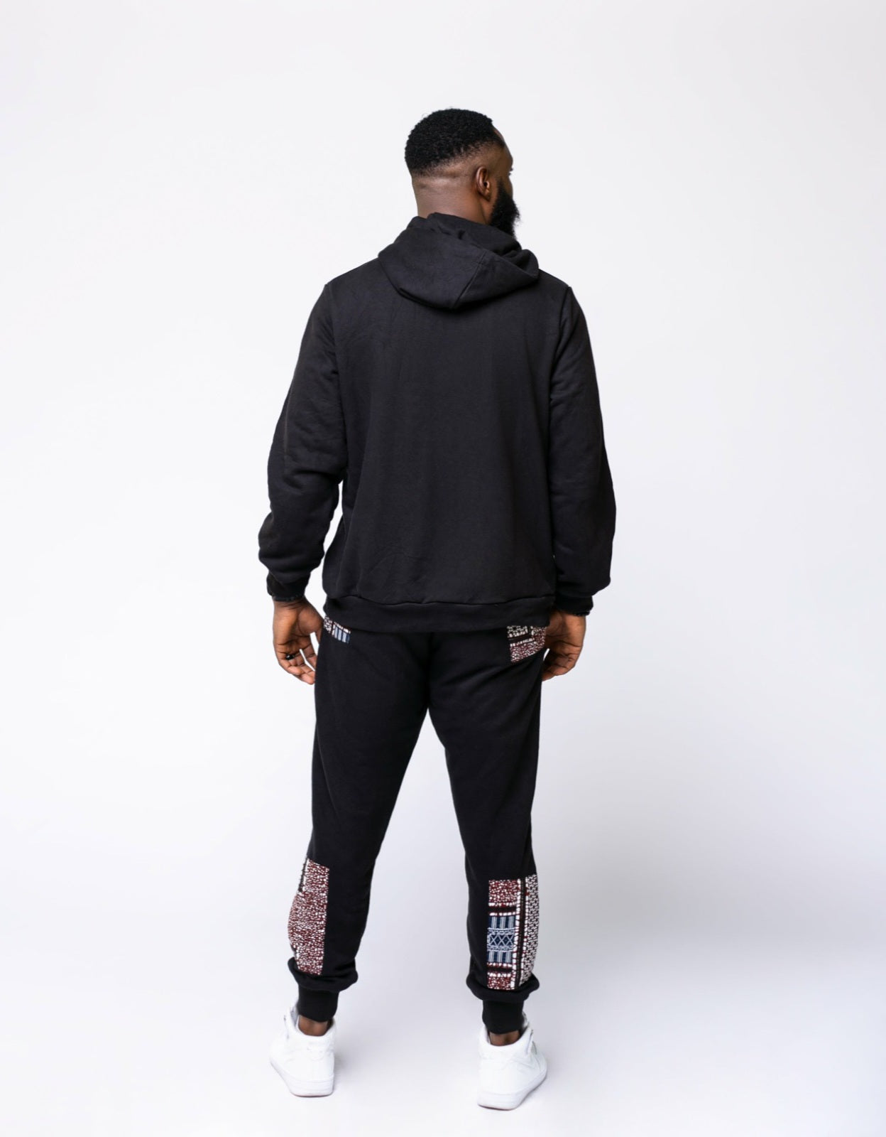 Black Ankara Unisex Tracksuit Set