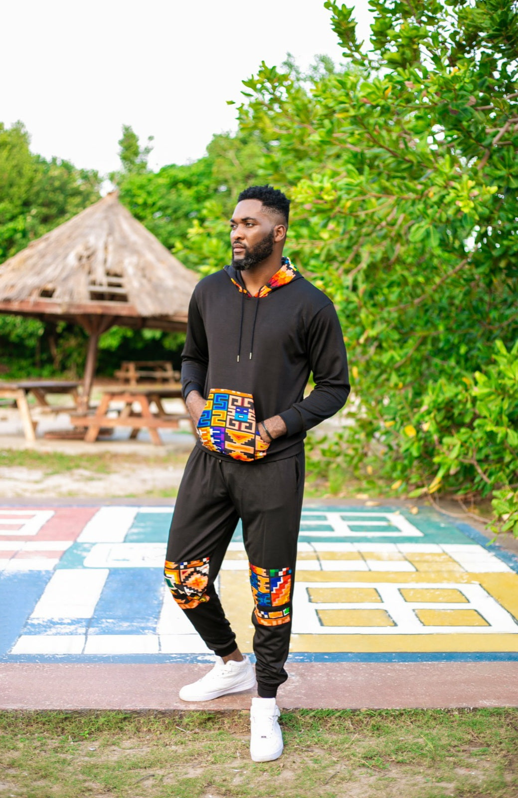 Black Ankara Unisex Tracksuit Set – MFbyForesythe Brand