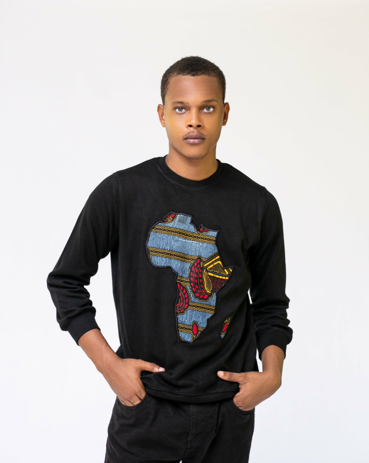 African Map Ankara Sweatshirt (Unisex)