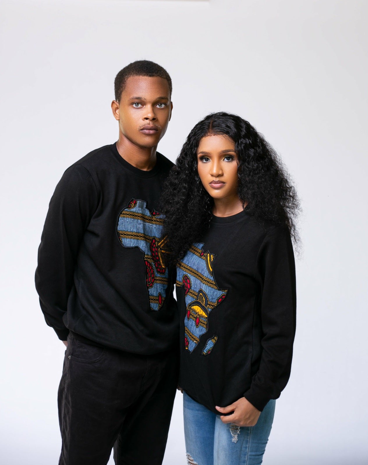 African Map Ankara Sweatshirt (Unisex)