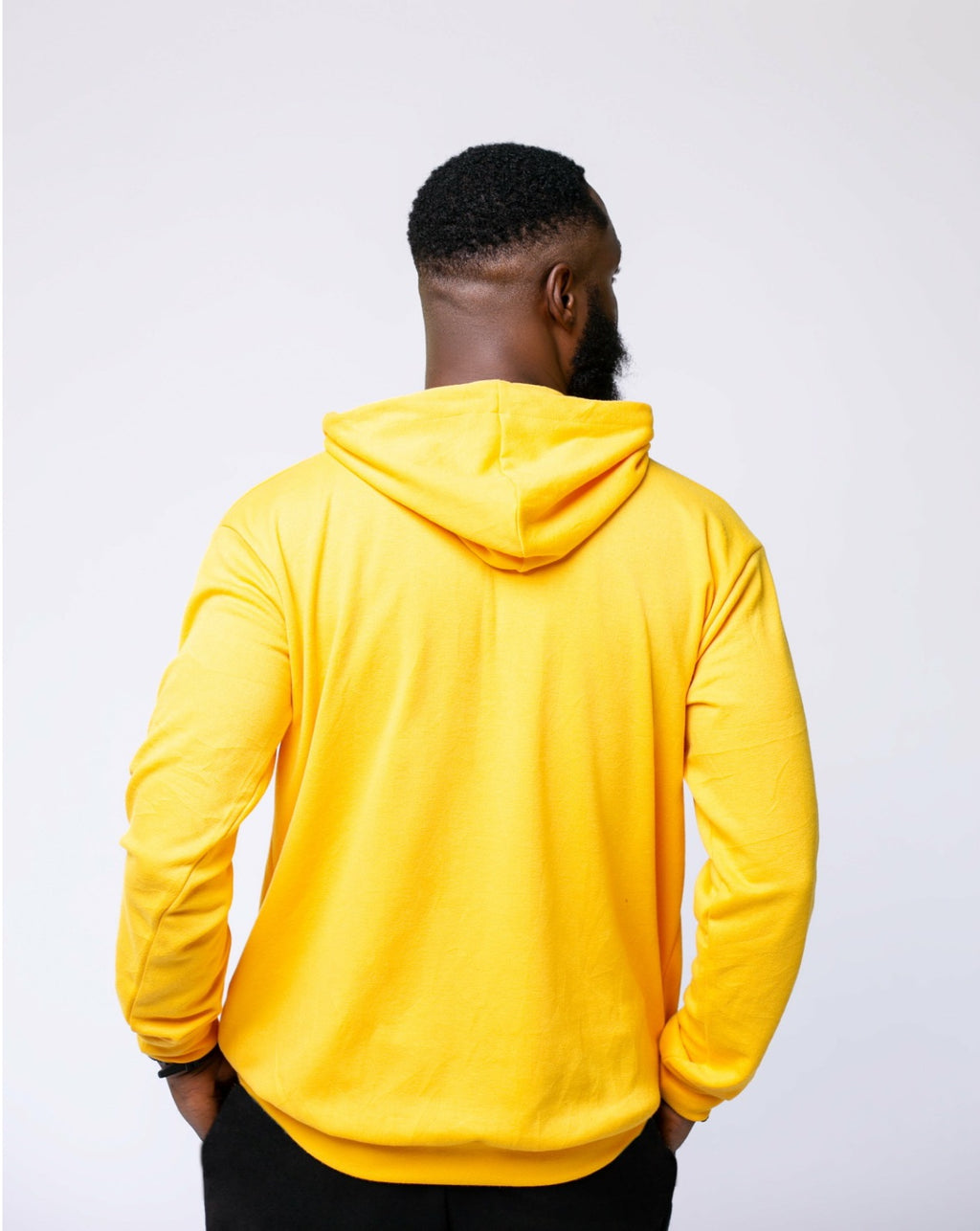 Yellow Hoodie with Ankara African Map – Afrocentric Streetwear