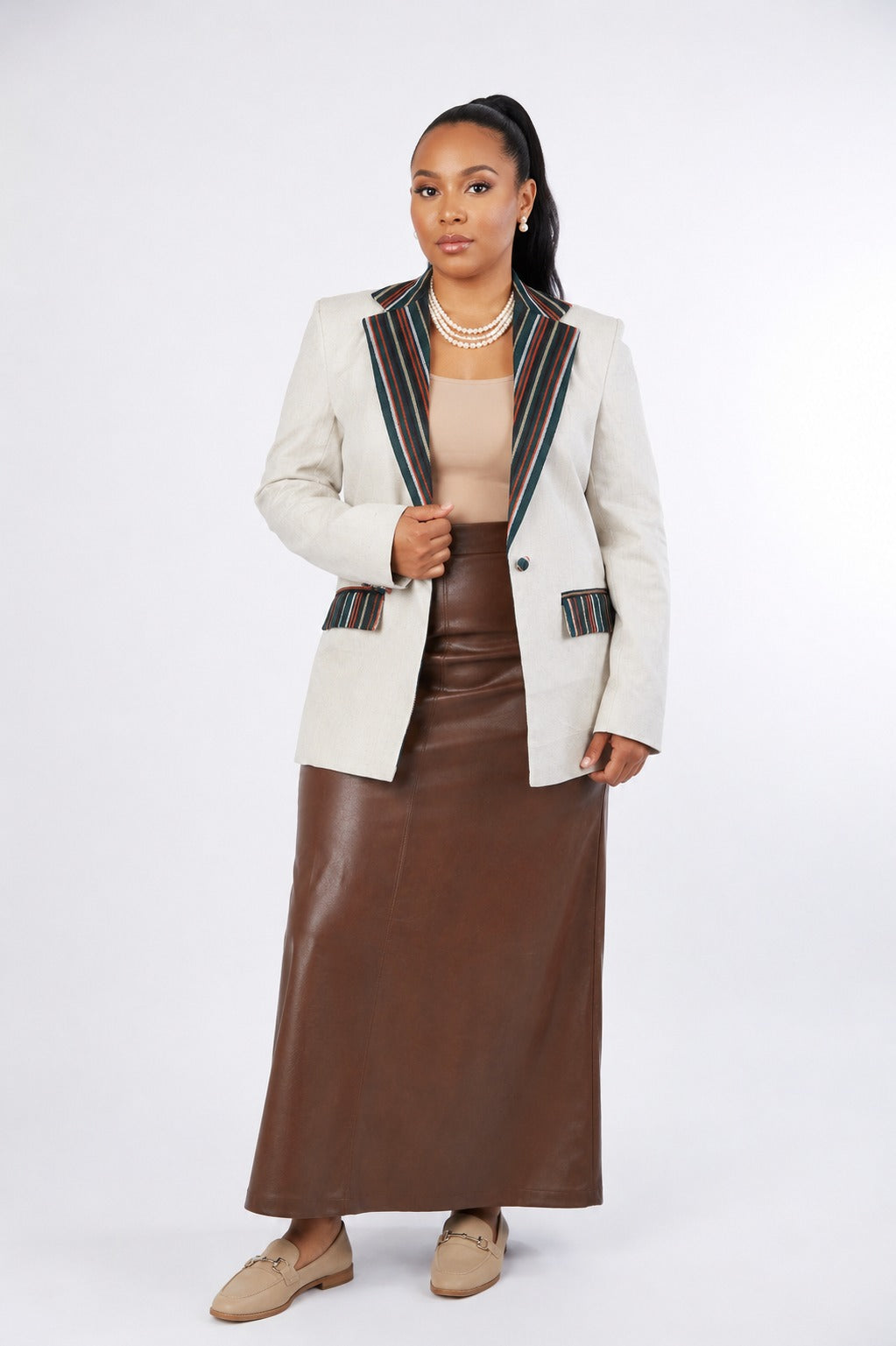 Mide Jacket | Tweed & Aso-Oke Blazer | Yoruba-Inspired Luxury