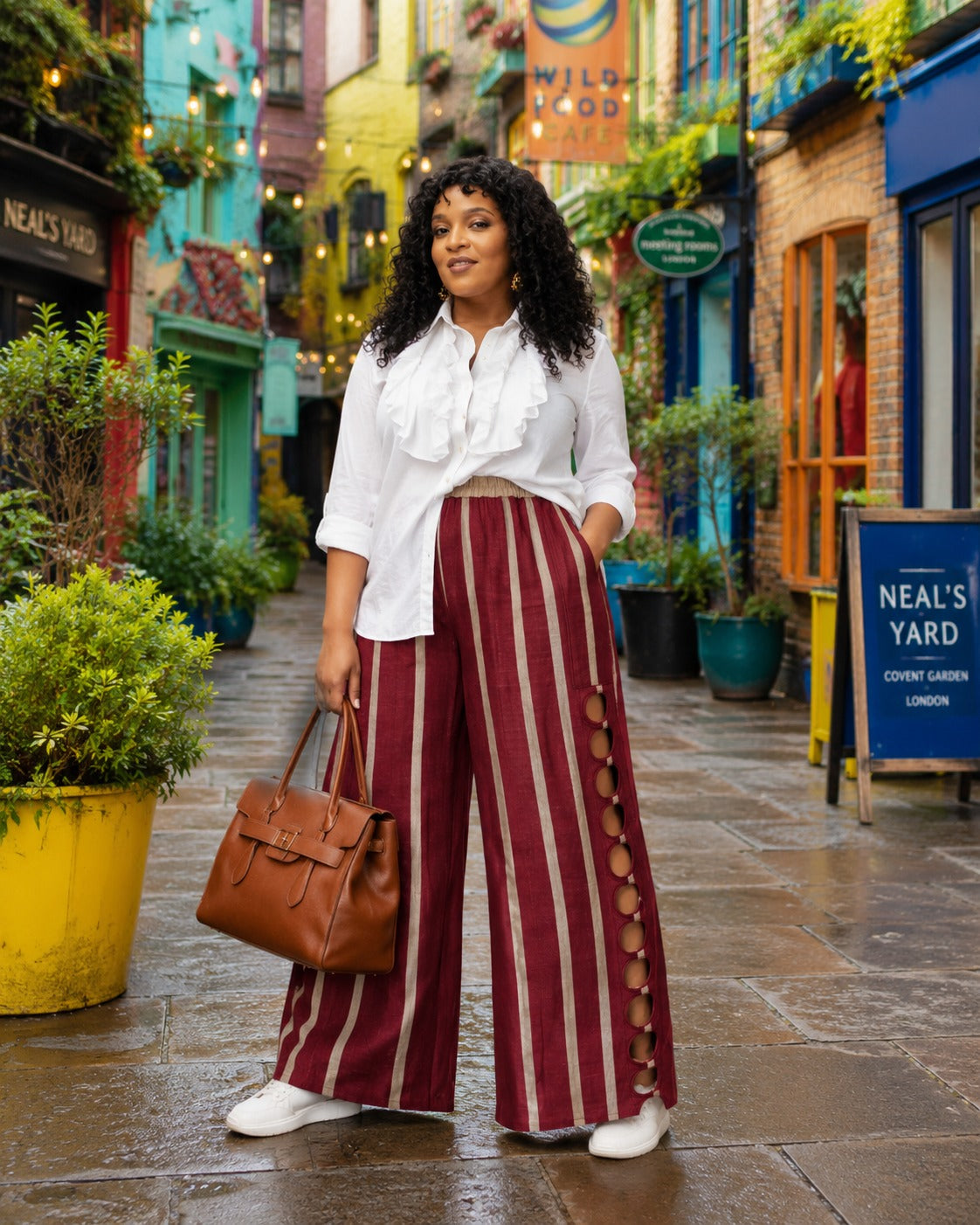 BOSE Aso-Oke Wide-Leg Trousers