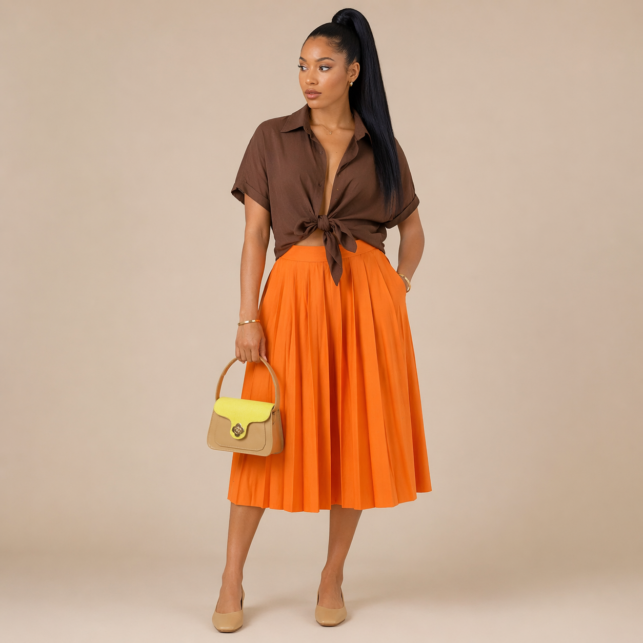 Alake Handbag | Aso-Oke & Leather Designer Bag | Yoruba Heritage