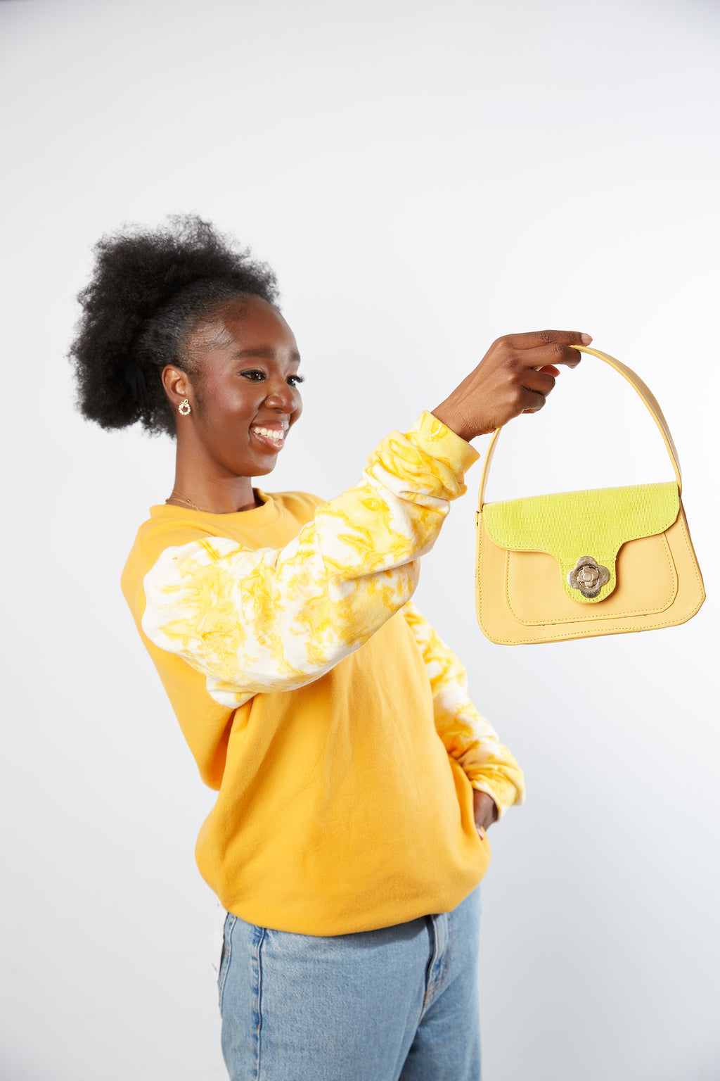 Alake Handbag | Aso-Oke & Leather Designer Bag | Yoruba Heritage