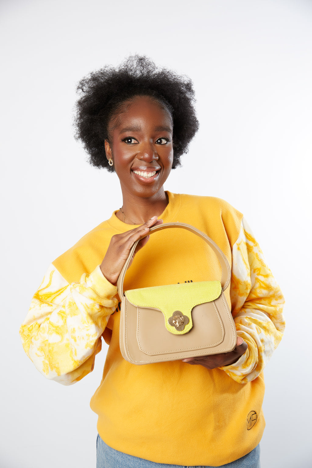 Alake Handbag | Aso-Oke & Leather Designer Bag | Yoruba Heritage