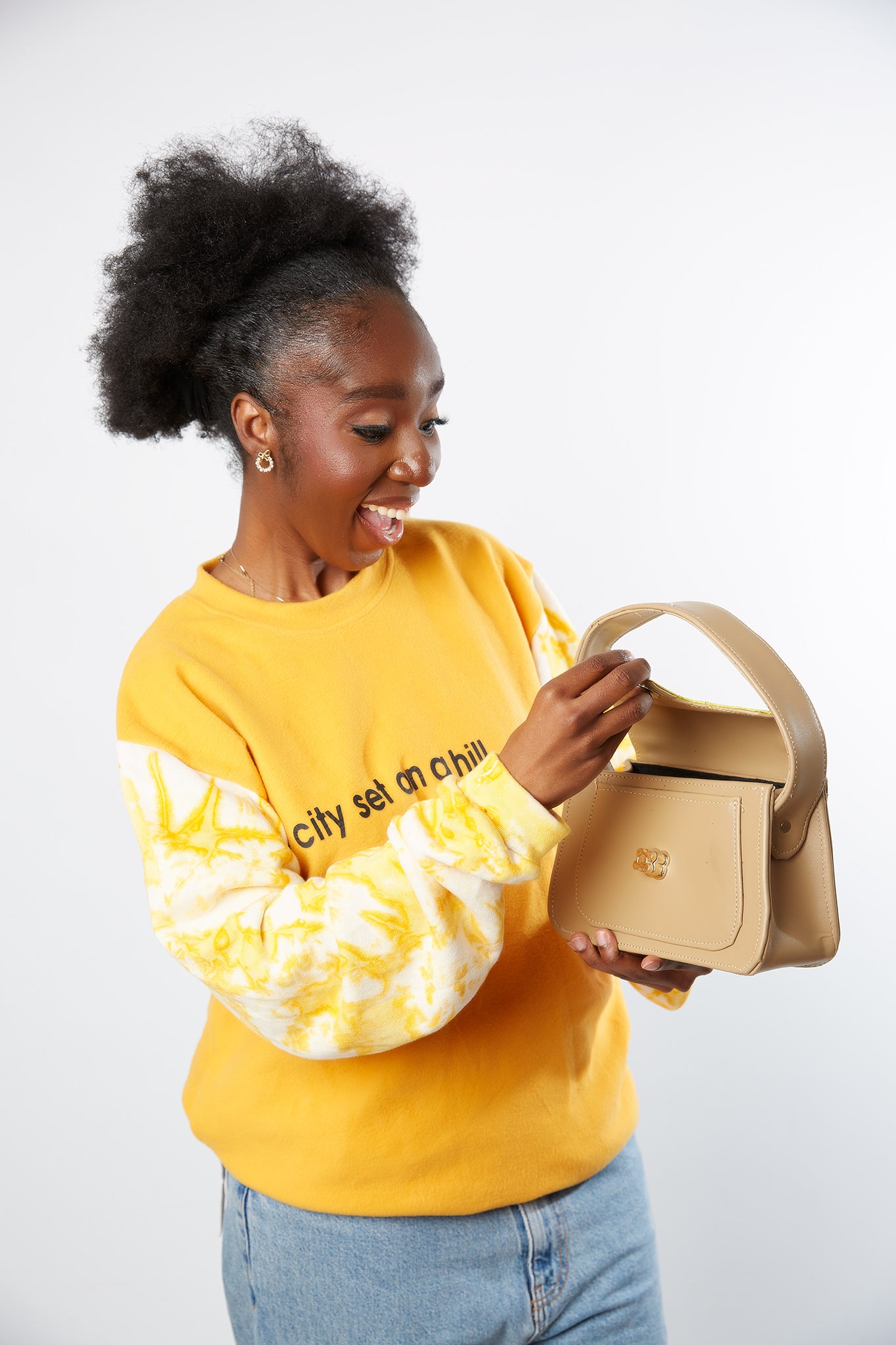 Alake Handbag | Aso-Oke & Leather Designer Bag | Yoruba Heritage