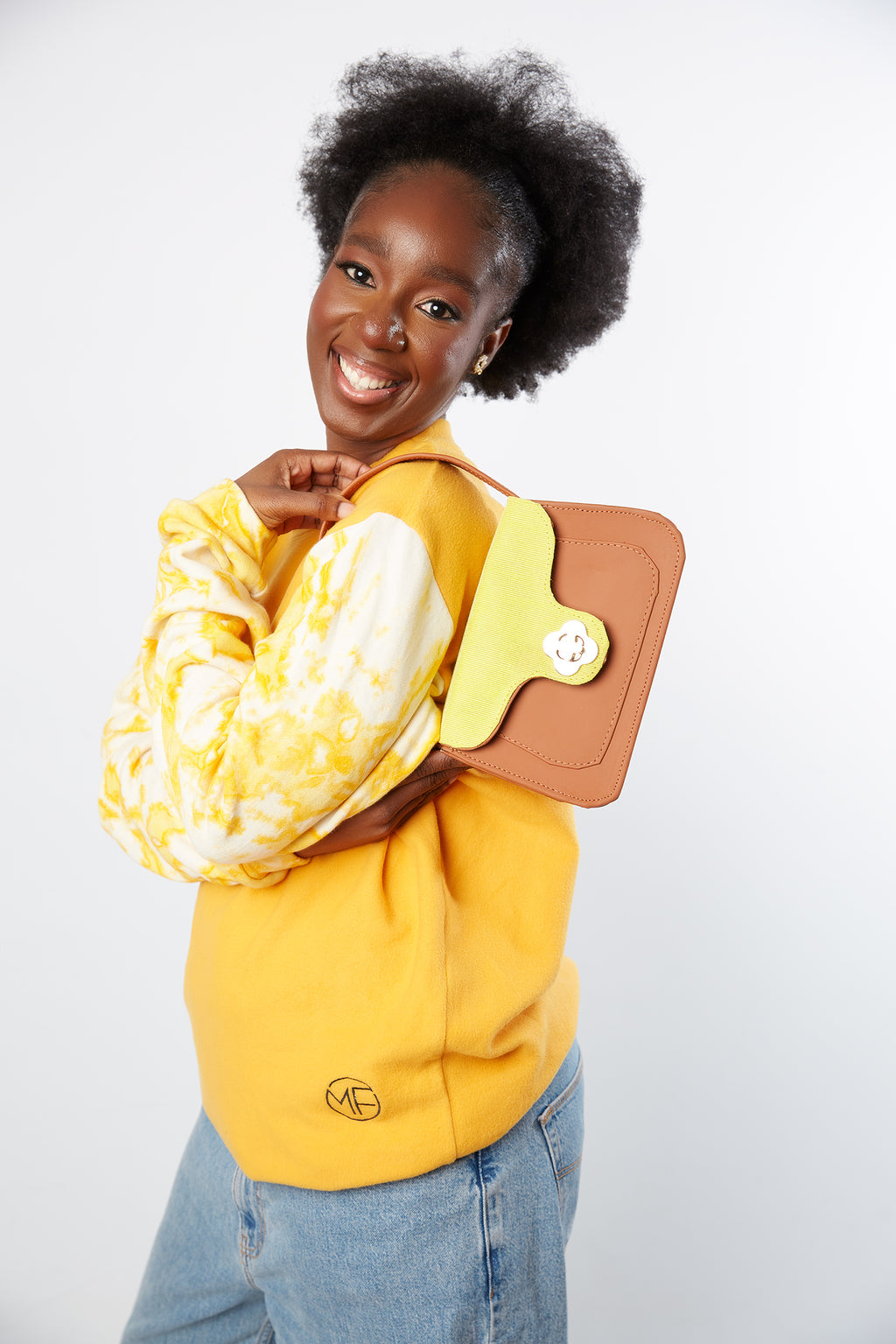 Alake Handbag | Aso-Oke & Leather Designer Bag | Yoruba Heritage