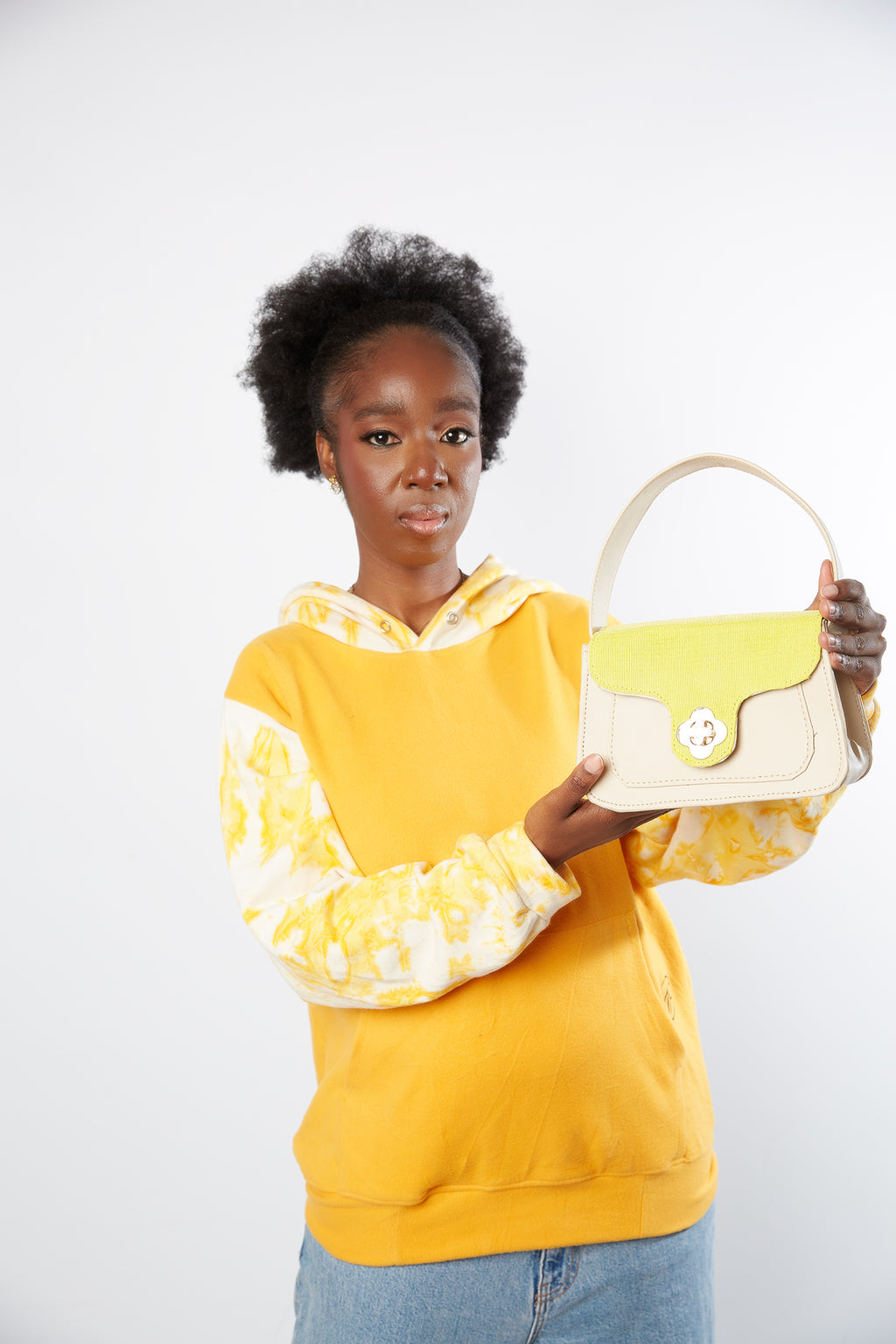 Alake Handbag | Aso-Oke & Leather Designer Bag | Yoruba Heritage