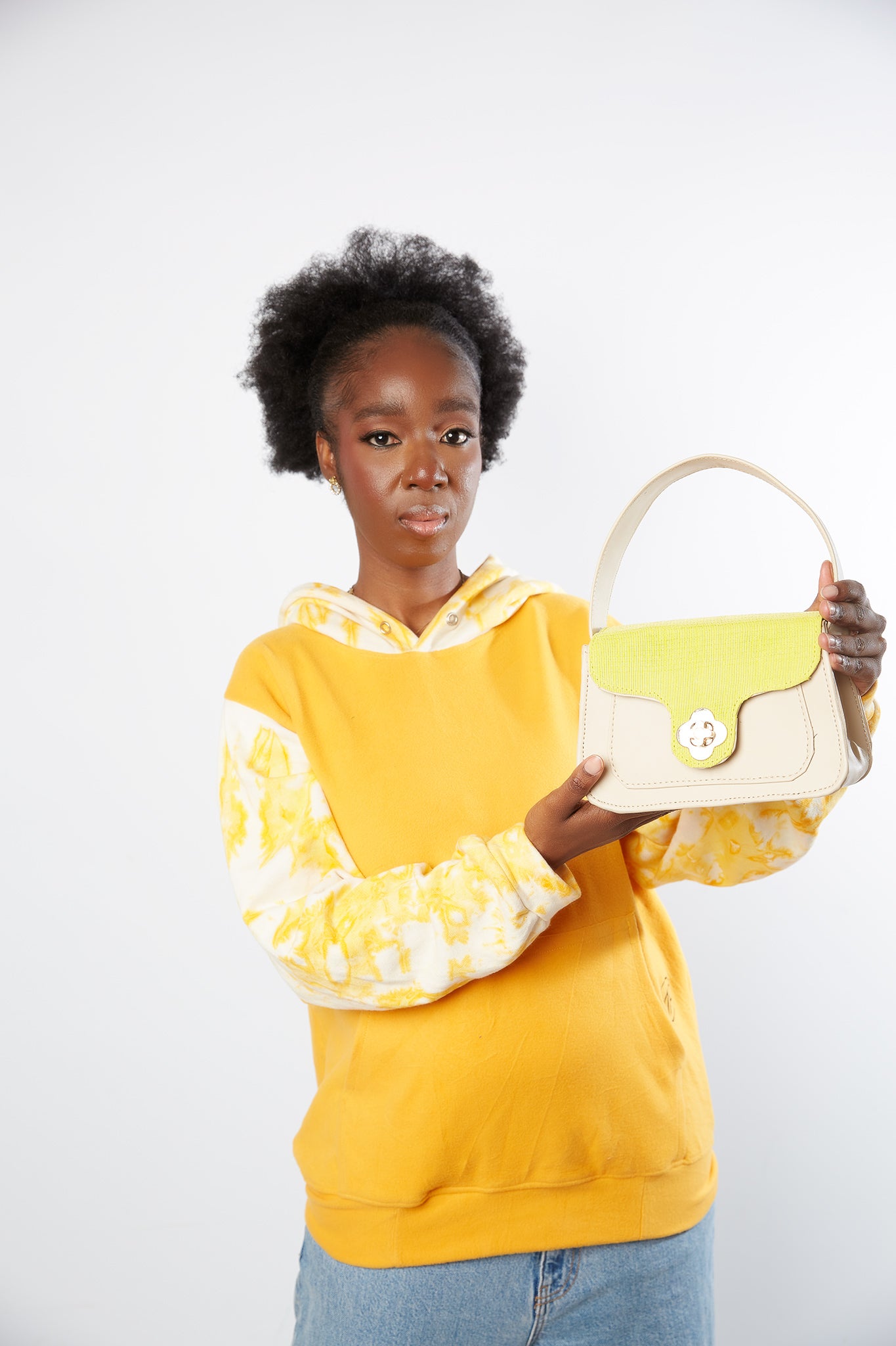 Alake Handbag | Aso-Oke & Leather Designer Bag | Yoruba Heritage