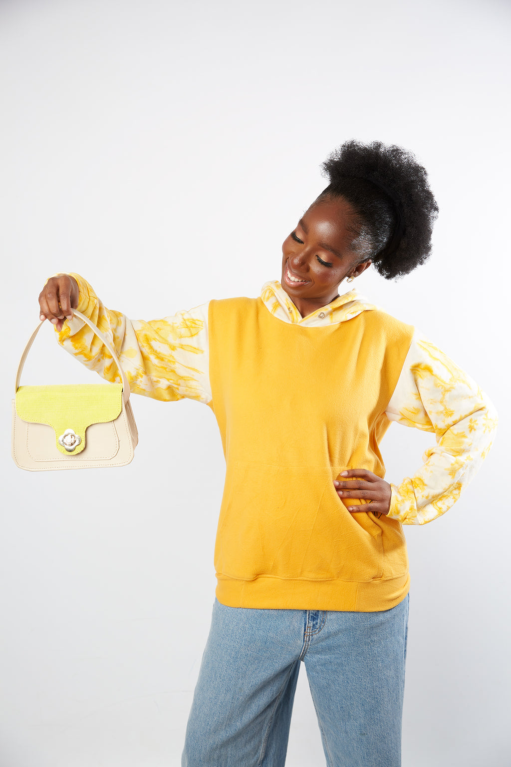 Alake Handbag | Aso-Oke & Leather Designer Bag | Yoruba Heritage