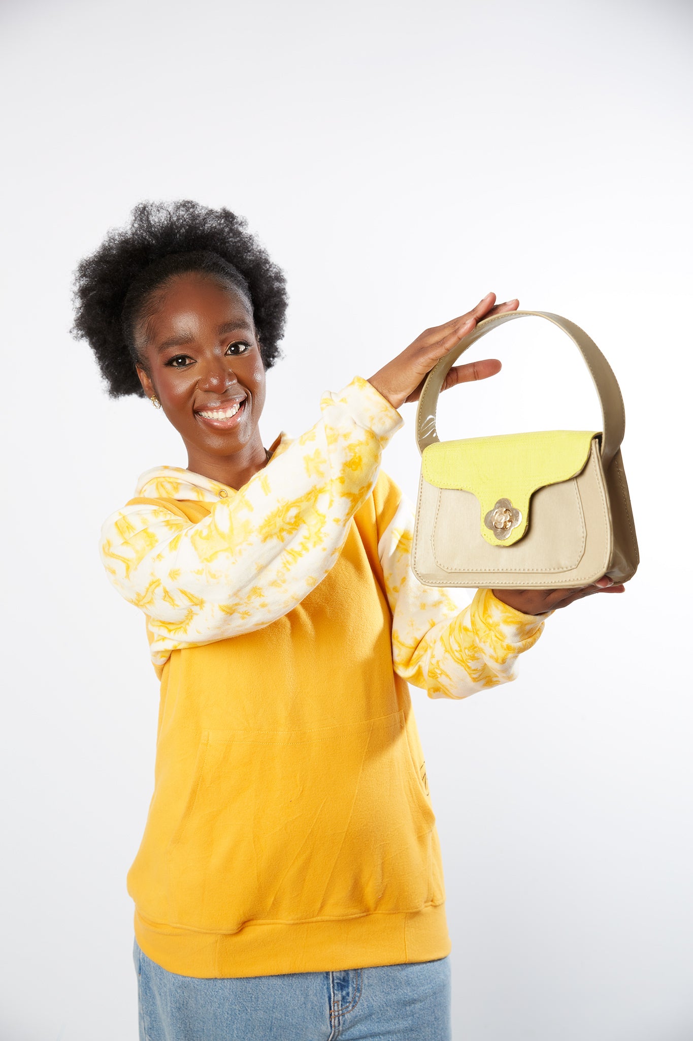 Alake Handbag | Aso-Oke & Leather Designer Bag | Yoruba Heritage