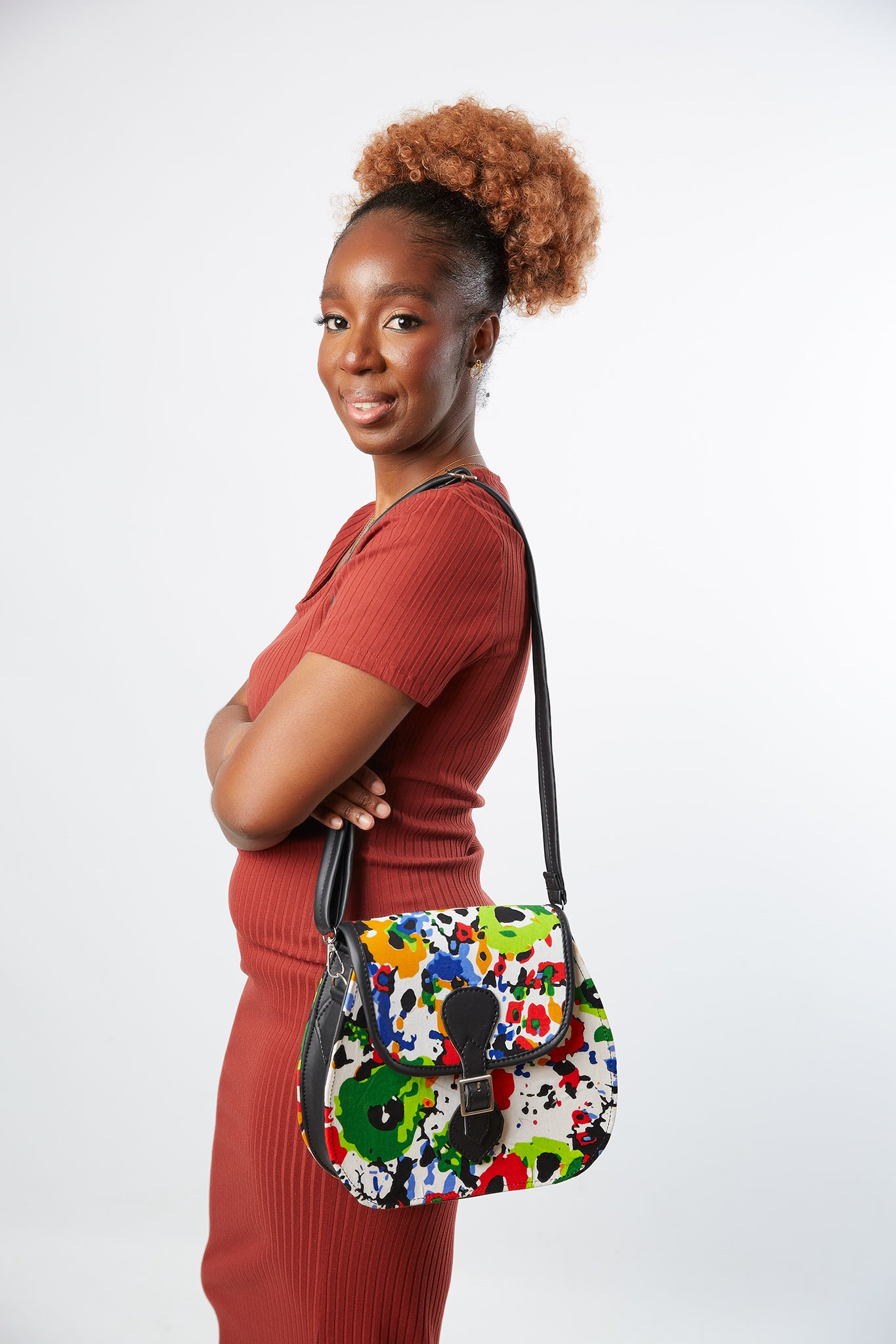 Nimi Ankara Crossbody Bag